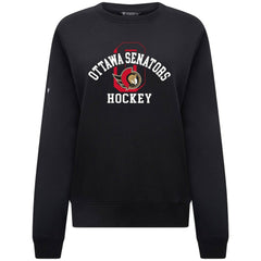 Ottawa Senators Levelwear Women's Yvette Limelight Big Letter Sweatshirt - Black - NHL