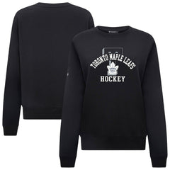 Toronto Maple Leafs Levelwear Women's Yvette Limelight Big Letter Sweatshirt - Black - NHL