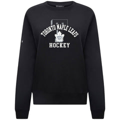 Toronto Maple Leafs Levelwear Women's Yvette Limelight Big Letter Sweatshirt - Black - NHL