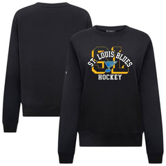St. Louis Blues Levelwear Women's Yvette Limelight Big Letter Sweatshirt - Black - NHL