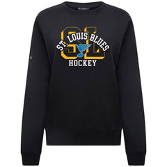 St. Louis Blues Levelwear Women's Yvette Limelight Big Letter Sweatshirt - Black - NHL