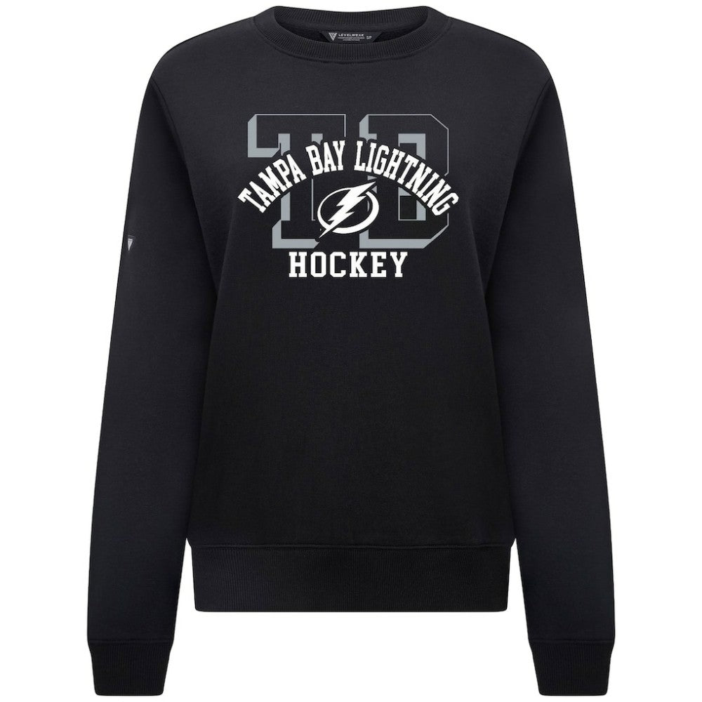 Tampa Bay Lightning Levelwear Women's Yvette Limelight Big Letter Sweatshirt - Black - NHL