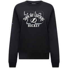 Tampa Bay Lightning Levelwear Women's Yvette Limelight Big Letter Sweatshirt - Black - NHL