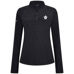Toronto Maple Leafs Levelwear Women's Spike Raglan Quarter-Zip Top - Black - NHL