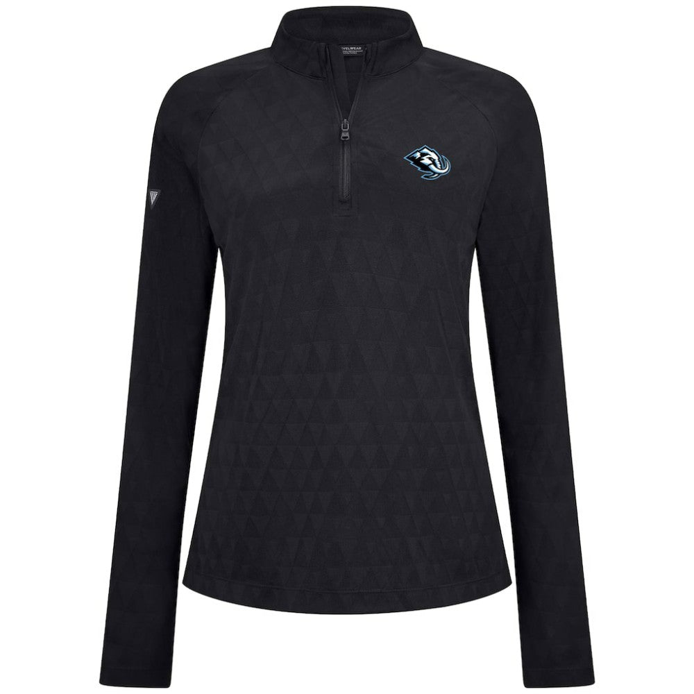 Utah Mammoth Levelwear Women's Spike Raglan Quarter-Zip Top - Black - NHL