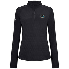 San Jose Sharks Levelwear Women's Spike Raglan Quarter-Zip Top - Black - NHL