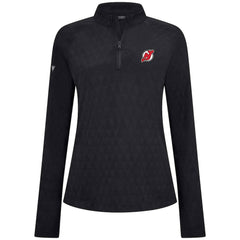 New Jersey Devils Levelwear Women's Spike Raglan Quarter-Zip Top - Black - NHL