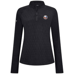 New York Islanders Levelwear Women's Spike Raglan Quarter-Zip Top - Black - NHL