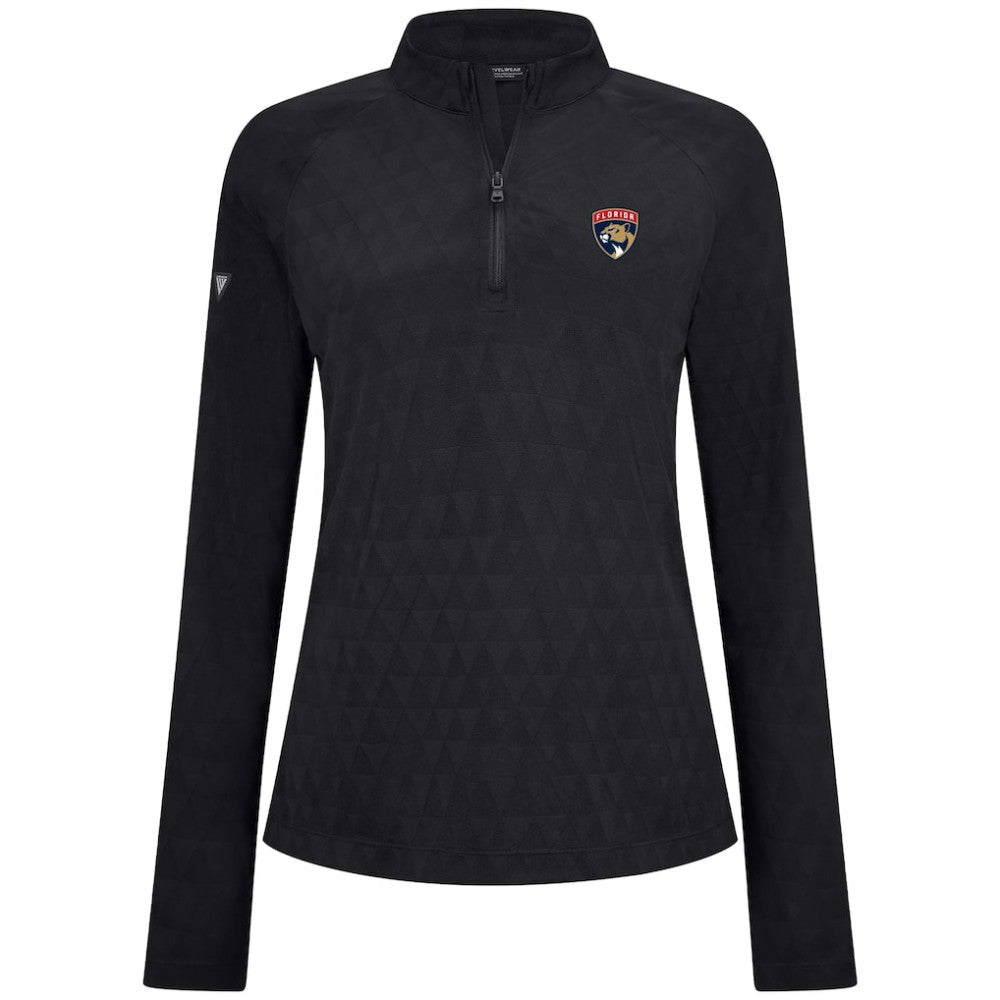 Florida Panthers Levelwear Women's Spike Raglan Quarter-Zip Top - Black - NHL