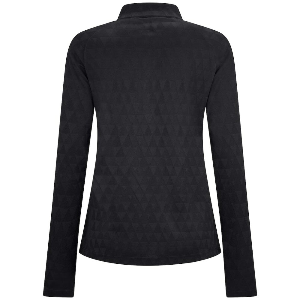 Edmonton Oilers Levelwear Women's Spike Raglan Quarter-Zip Top - Black - NHL