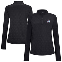 Colorado Avalanche Levelwear Women's Spike Raglan Quarter-Zip Top - Black - NHL