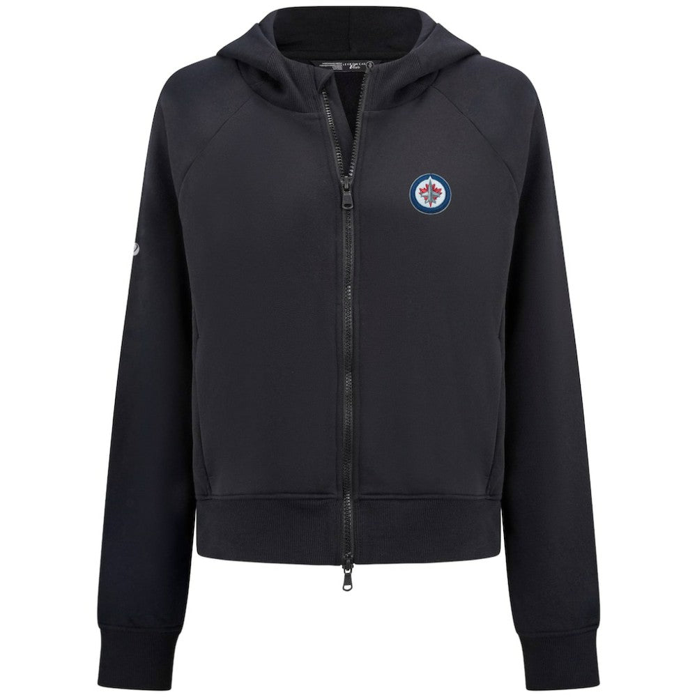 Winnipeg Jets Levelwear Women's Judd Raglan Full-Zip Hoodie - Black - NHL