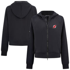 New Jersey Devils Levelwear Women's Judd Raglan Full-Zip Hoodie - Black - NHL