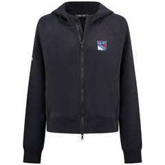 New York Rangers Levelwear Women's Judd Raglan Full-Zip Hoodie - Black - NHL