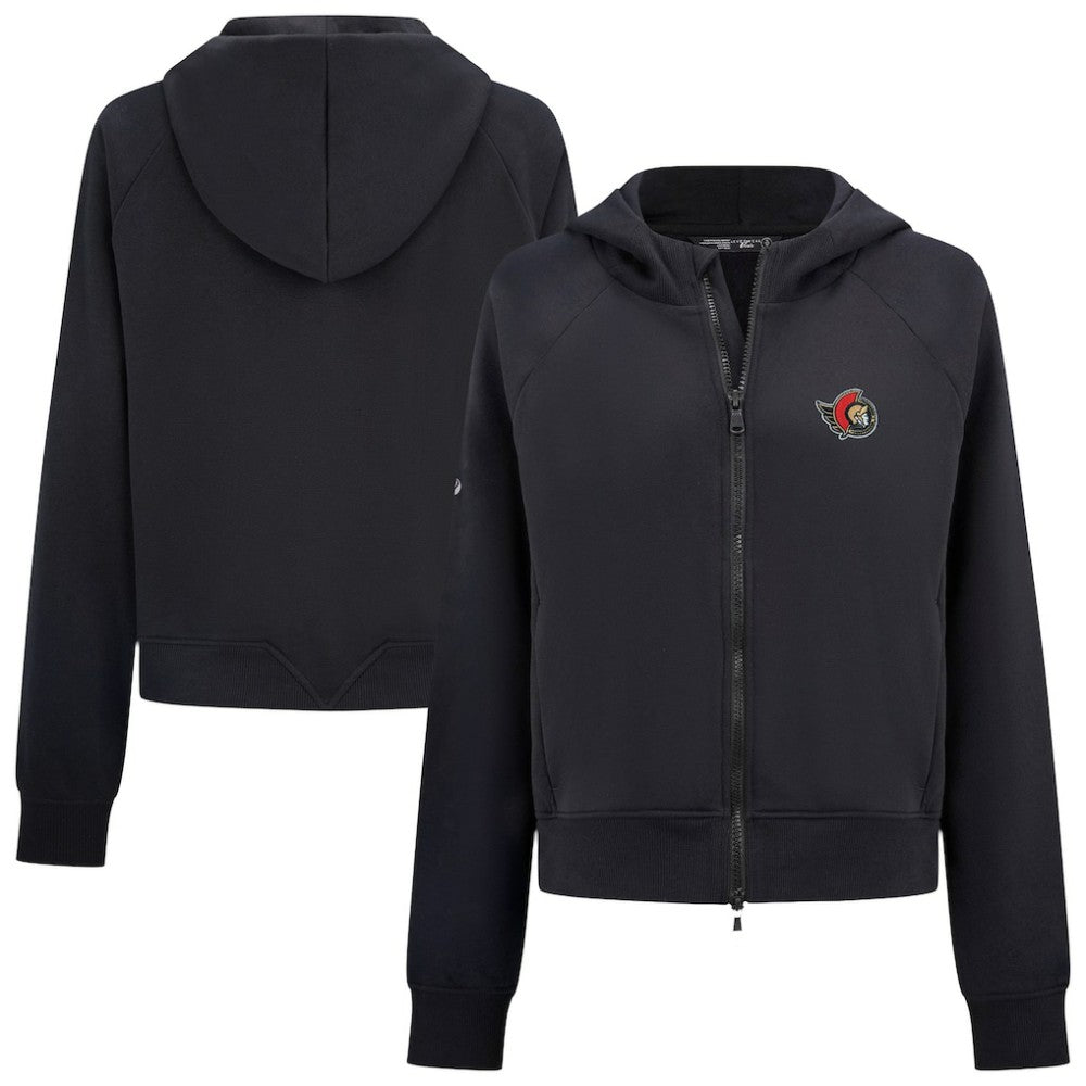 Ottawa Senators Levelwear Women's Judd Raglan Full-Zip Hoodie - Black - NHL
