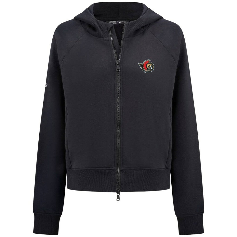 Ottawa Senators Levelwear Women's Judd Raglan Full-Zip Hoodie - Black - NHL