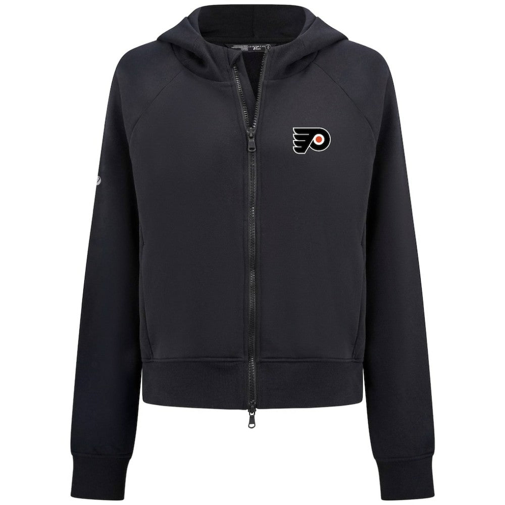 Philadelphia Flyers Levelwear Women's Judd Raglan Full-Zip Hoodie - Black - NHL