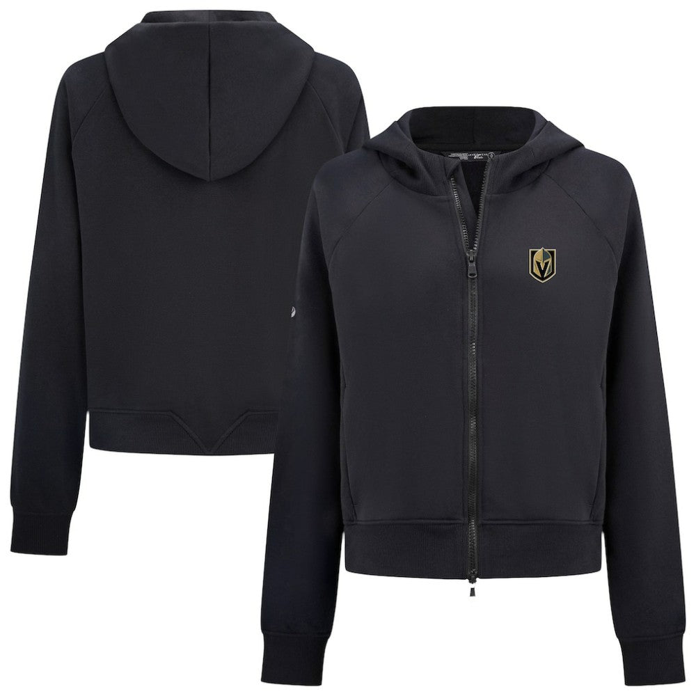 Vegas Golden Knights Levelwear Women's Judd Raglan Full-Zip Hoodie - Black - NHL