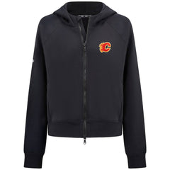 Calgary Flames Levelwear Women's Judd Raglan Full-Zip Hoodie - Black - NHL