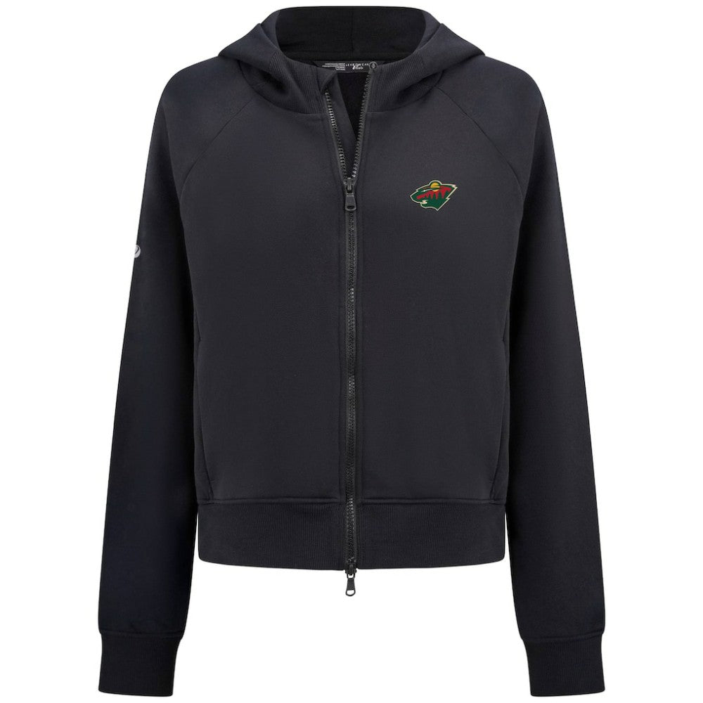 Minnesota Wild Levelwear Women's Judd Raglan Full-Zip Hoodie - Black - NHL