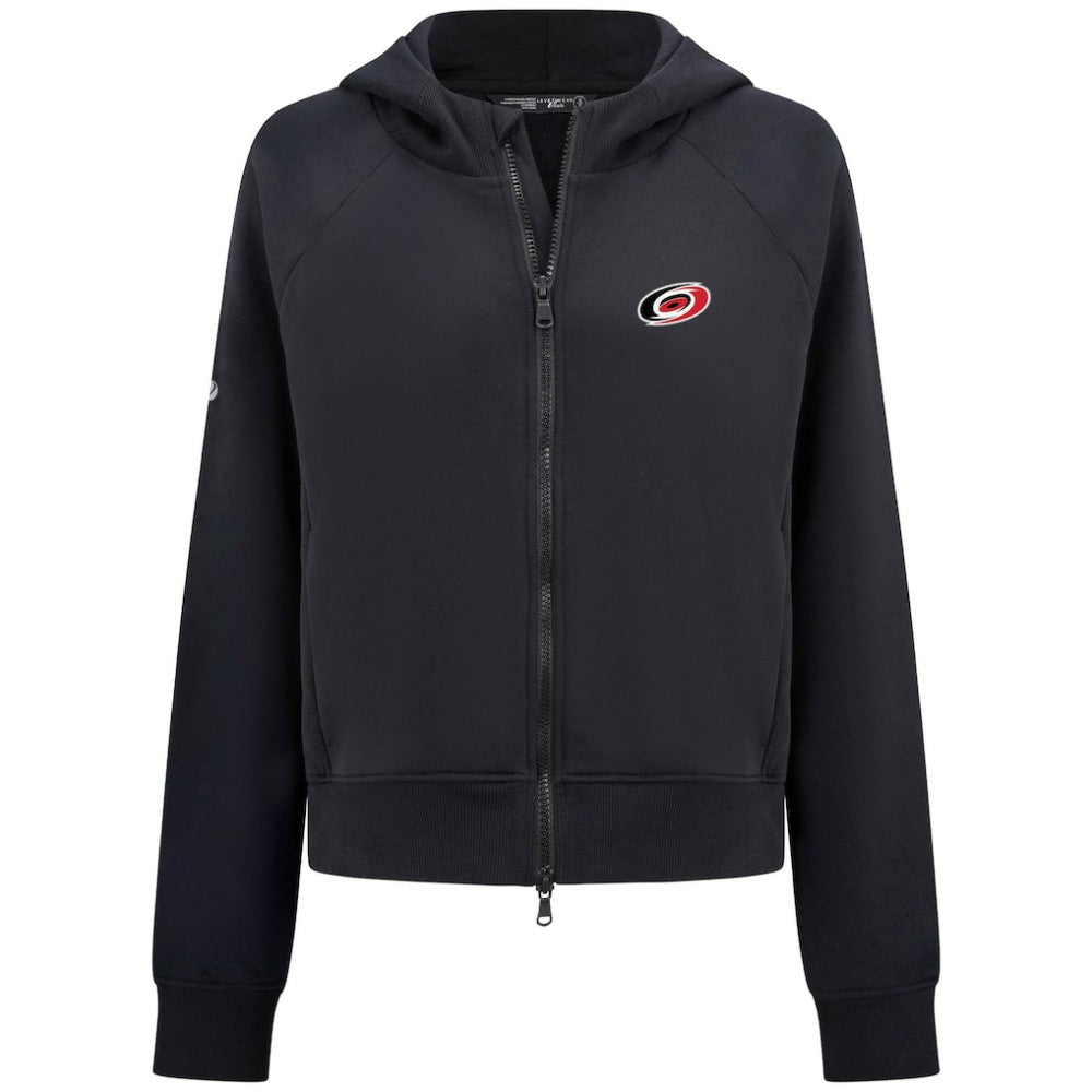 Carolina Hurricanes Levelwear Women's Judd Raglan Full-Zip Hoodie - Black - NHL