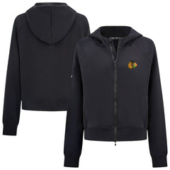Chicago Blackhawks Levelwear Women's Judd Raglan Full-Zip Hoodie - Black - NHL