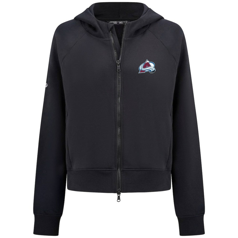 Colorado Avalanche Levelwear Women's Judd Raglan Full-Zip Hoodie - Black - NHL