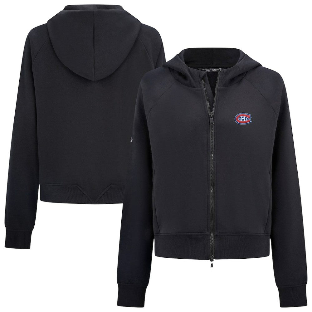 Montreal Canadiens Levelwear Women's Judd Raglan Full-Zip Hoodie - Black - NHL