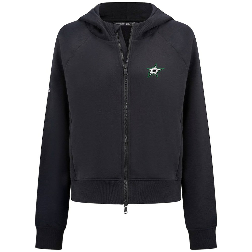 Dallas Stars Levelwear Women's Judd Raglan Full-Zip Hoodie - Black - NHL