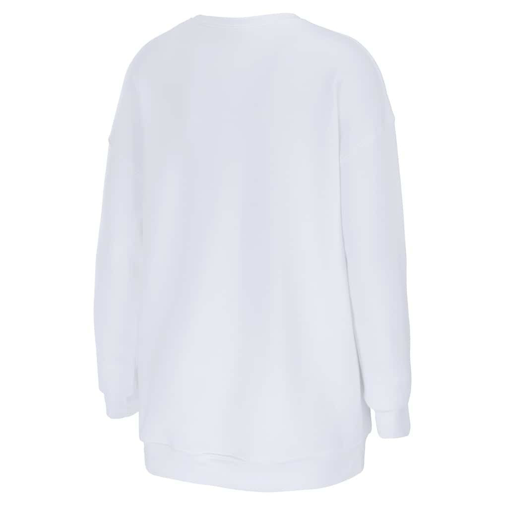 New England Patriots vs. Seattle Seahawks WEAR by Erin Andrews Women's Super Bowl LX Matchup Sweatshirt White | NFL