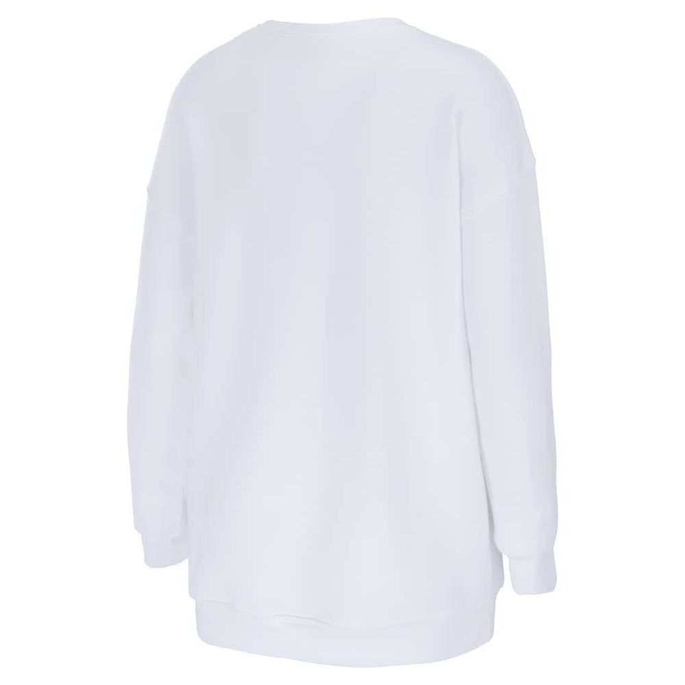 New England Patriots vs. Seattle Seahawks WEAR by Erin Andrews Women's Super Bowl LX Matchup Sweatshirt White | NFL