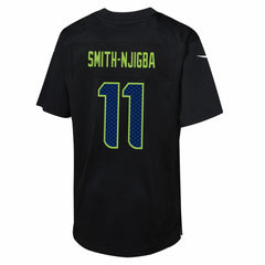 Jaxon Smith-Njigba Seattle Seahawks Youth Super Bowl LX Patch Carbon Fashion Game Jersey Black | Nike for Sale