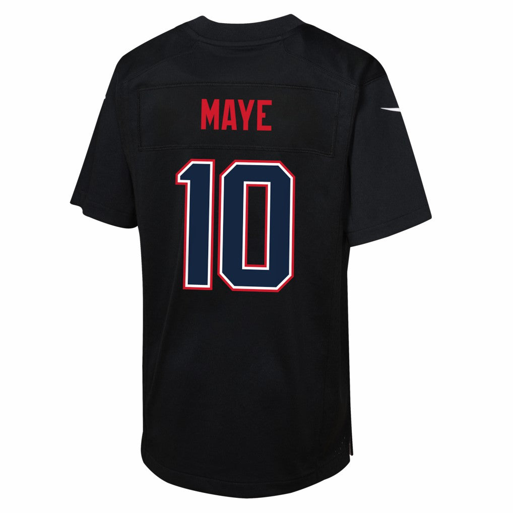Drake Maye New England Patriots Youth Super Bowl LX Patch Carbon Fashion Game Jersey Black | Nike for Sale