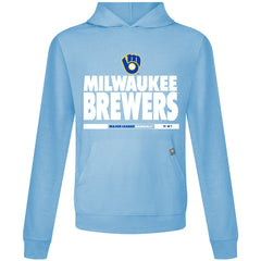Milwaukee Brewers Levelwear Relay Center Stage Long Sleeve Hooded T-Shirt - MLB