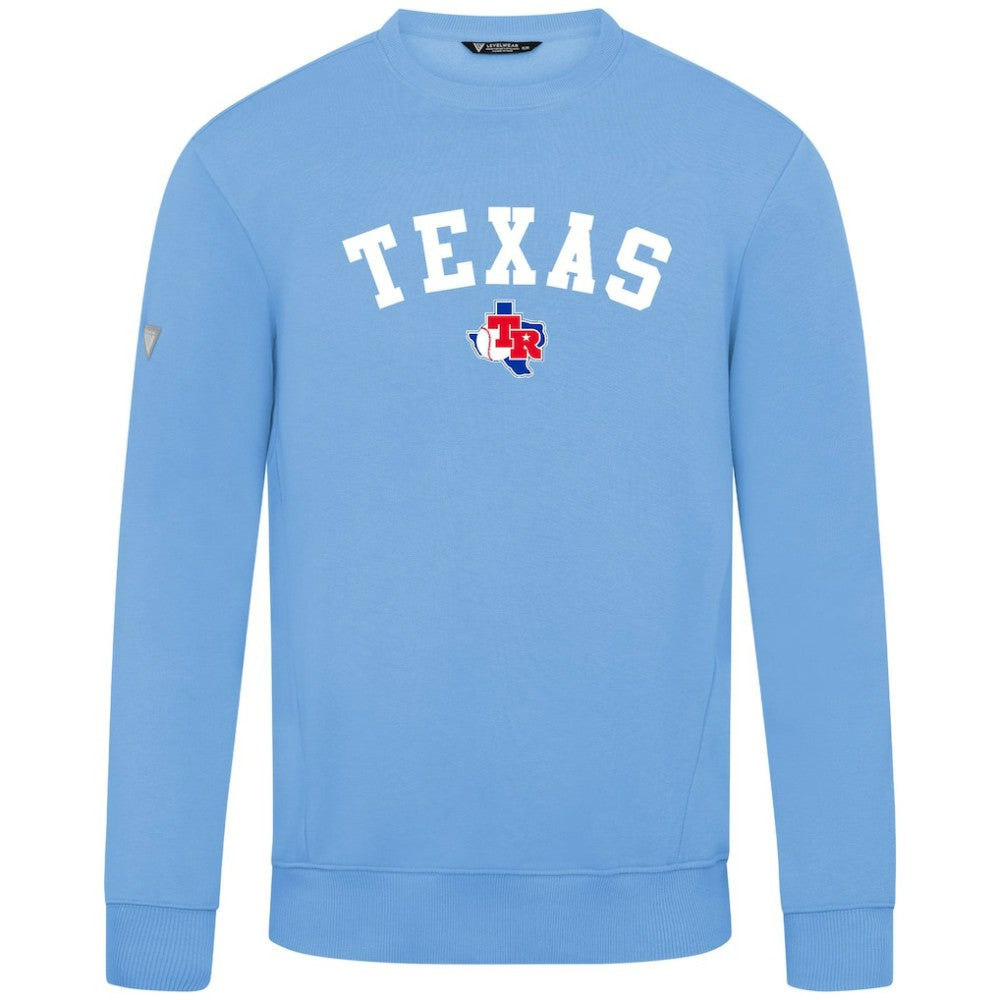 Texas Rangers Levelwear Zane Felt Arch Pullover Sweatshirt - MLB