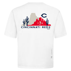 Cincinnati Reds Levelwear Panoramic Luxe Signature Knit T-Shirt - MLB
