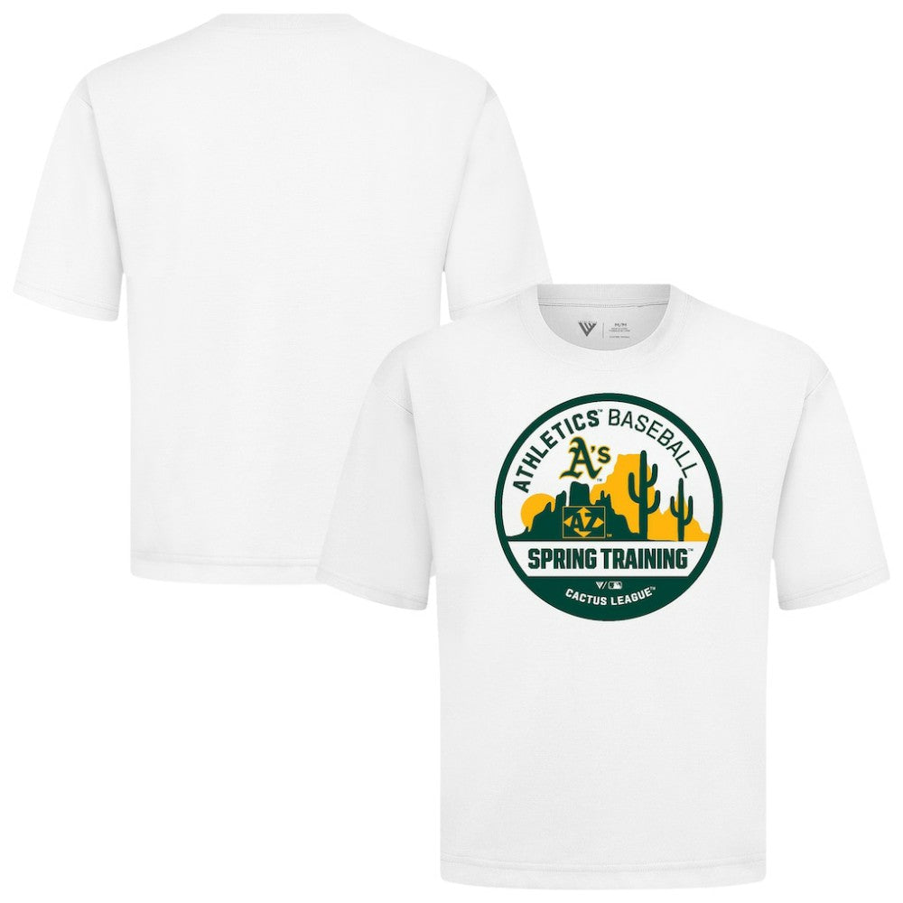 Athletics Levelwear Spring Training Badge Luxe Signature Knit T-Shirt - MLB