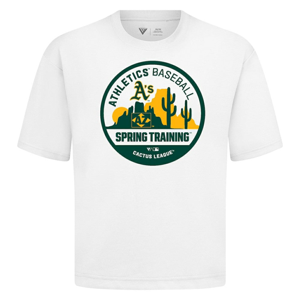 Athletics Levelwear Spring Training Badge Luxe Signature Knit T-Shirt - MLB