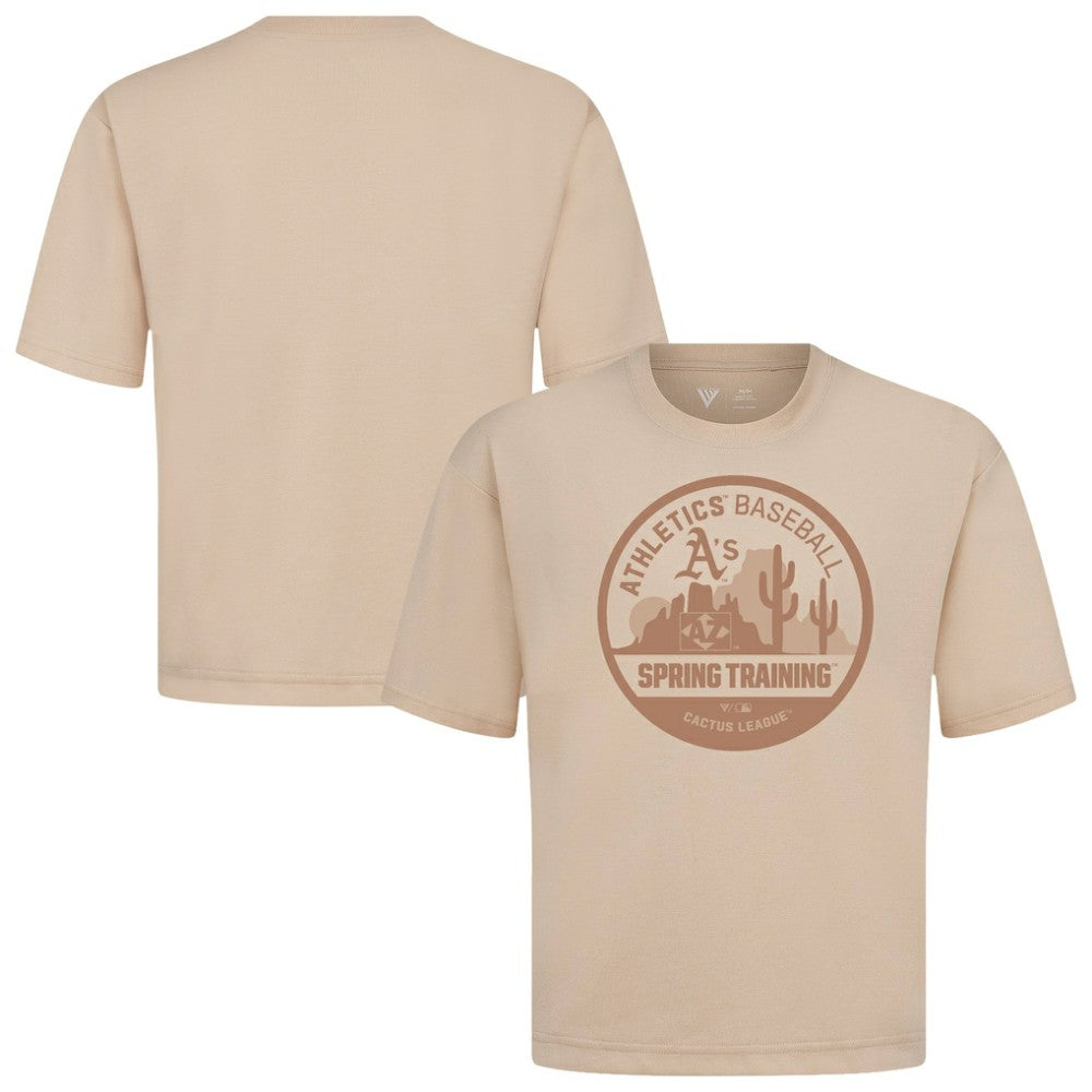 Athletics Levelwear Spring Training Badge Luxe Signature Knit T-Shirt - MLB