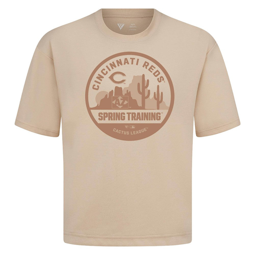 Cincinnati Reds Levelwear Spring Training Badge Luxe Signature Knit T-Shirt - MLB