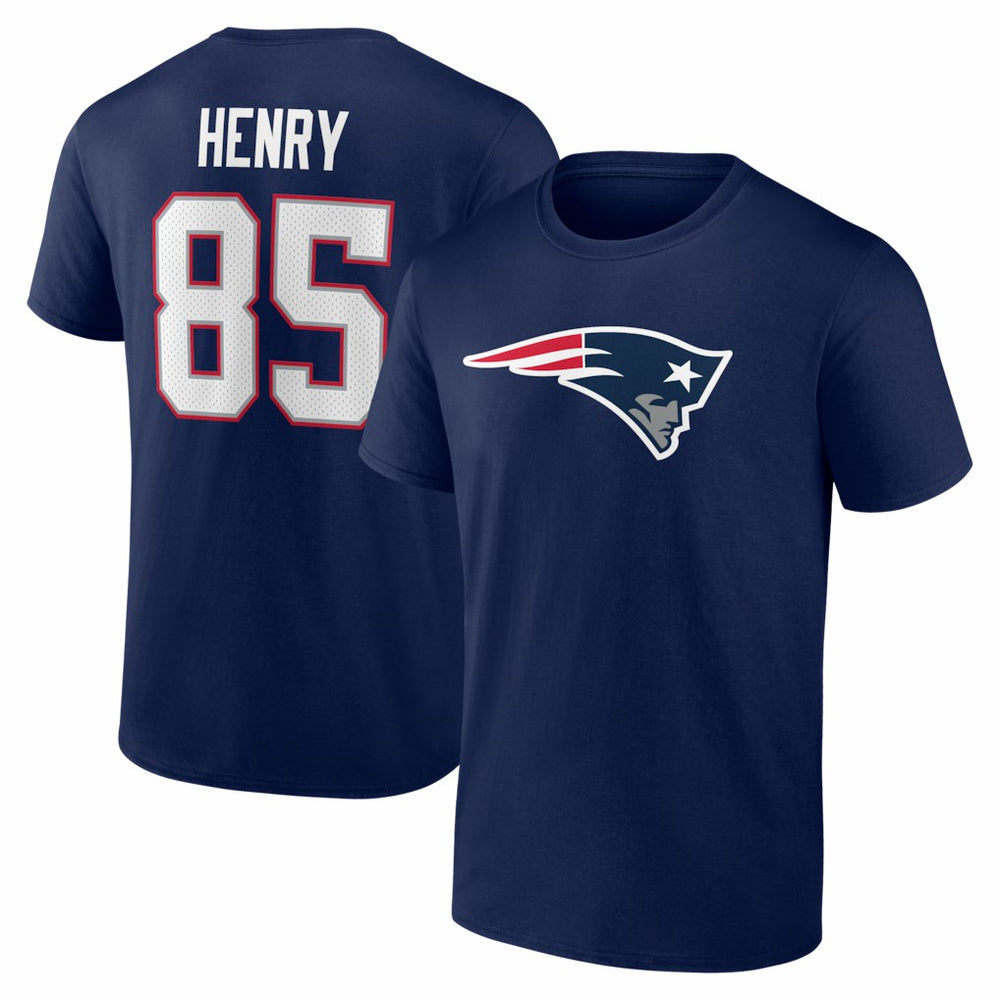 Hunter Henry New England Patriots Icon Name & Number T-Shirt Navy | NFL