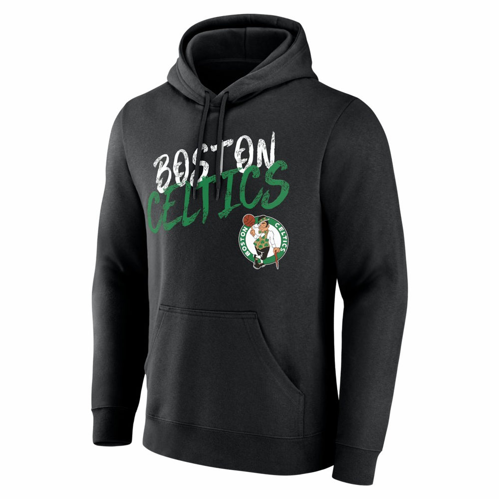 Boston Celtics Big & Tall Hustle Personalized Name & Number Hoodie Black - NBA