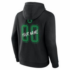 Boston Celtics Big & Tall Hustle Personalized Name & Number Hoodie Black - NBA