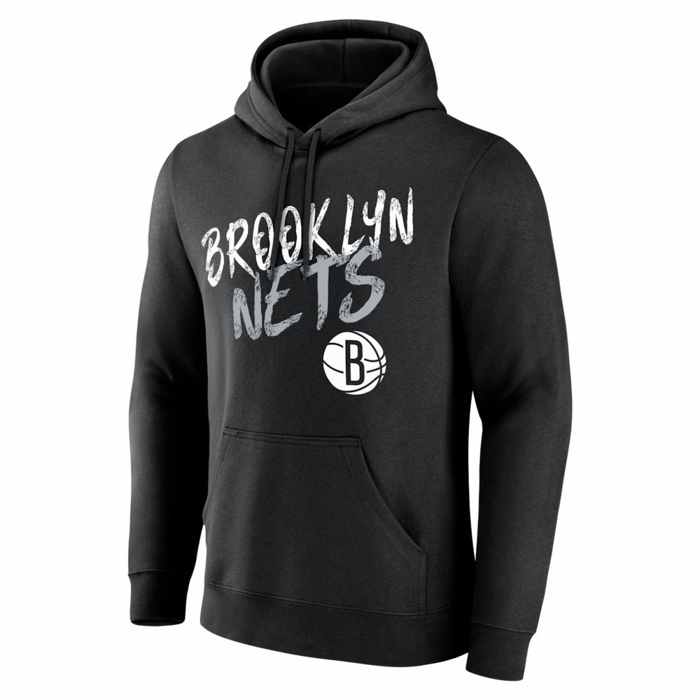 Brooklyn Nets Big & Tall Hustle Personalized Name & Number Hoodie Black - NBA