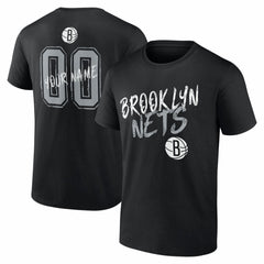 Brooklyn Nets Big & Tall Hustle Personalized Name & Number T-Shirt Black - NBA
