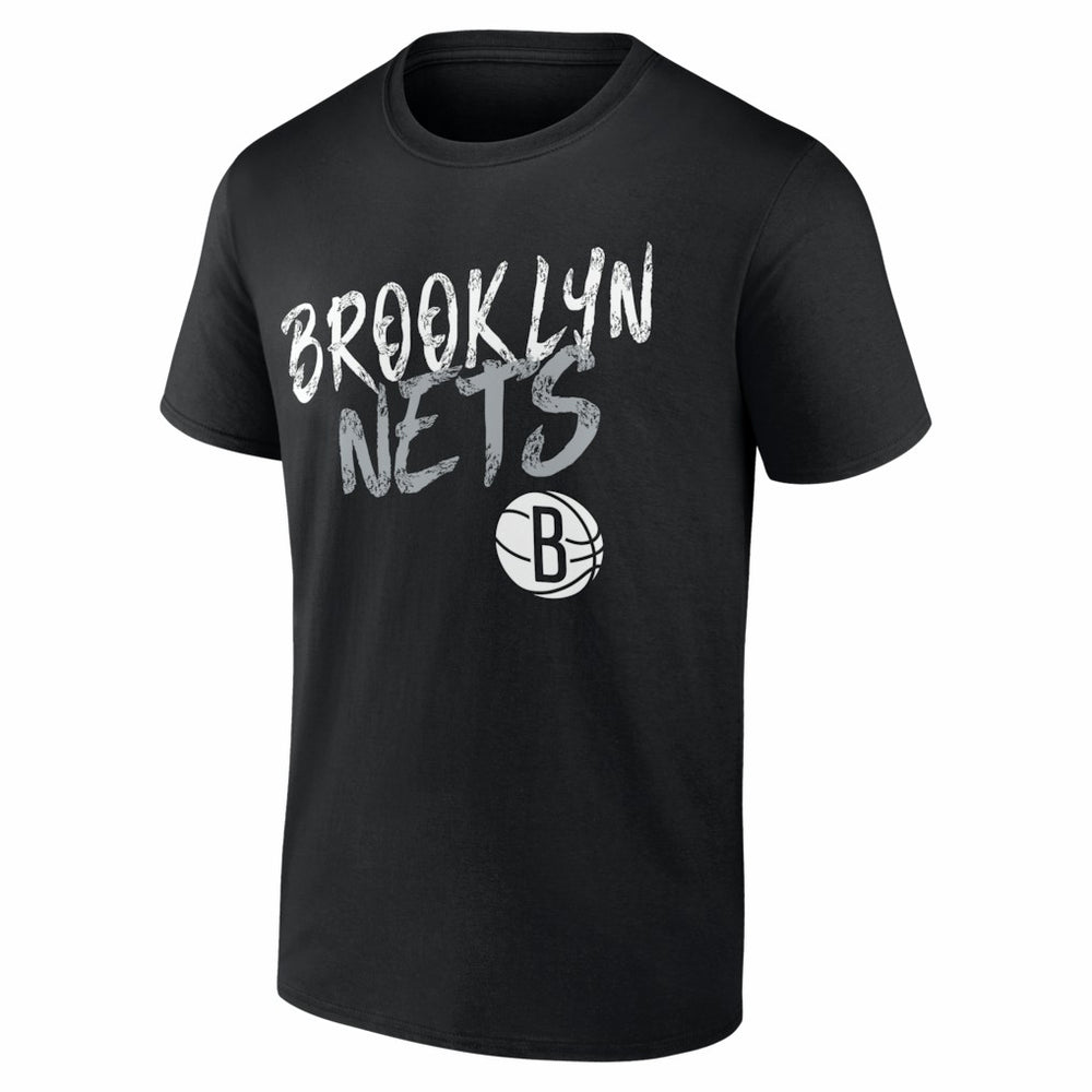 Brooklyn Nets Big & Tall Hustle Personalized Name & Number T-Shirt Black - NBA
