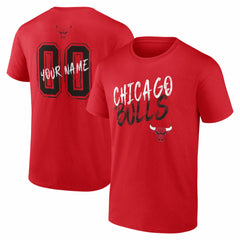 Chicago Bulls Big & Tall Hustle Personalized Name & Number T-Shirt Red - NBA