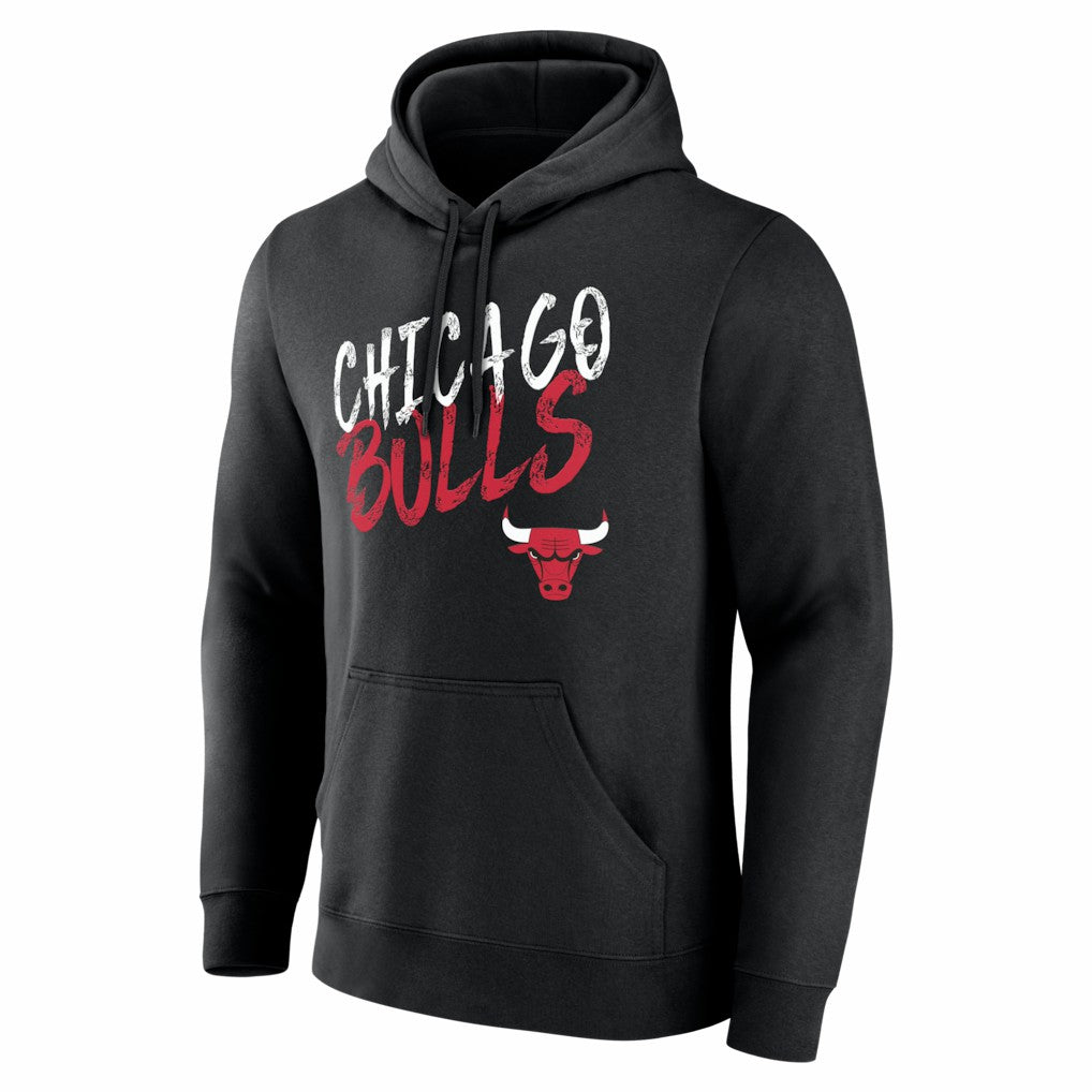 Chicago Bulls Big & Tall Hustle Personalized Name & Number Hoodie Black - NBA