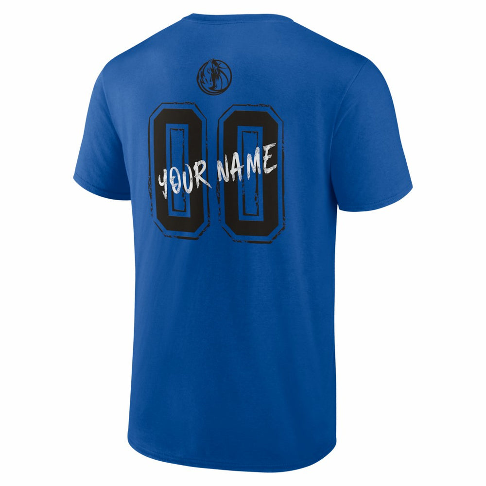 Dallas Mavericks Big & Tall Hustle Personalized Name & Number T-Shirt Blue - NBA