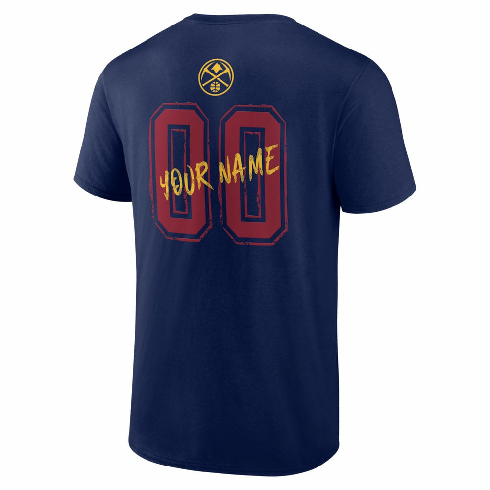 Denver Nuggets Big & Tall Hustle Personalized Name & Number T-Shirt Navy - NBA
